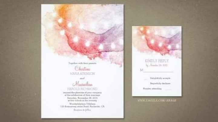 Invitaciones con ilustraciones de lamparitas o foquitos - 5