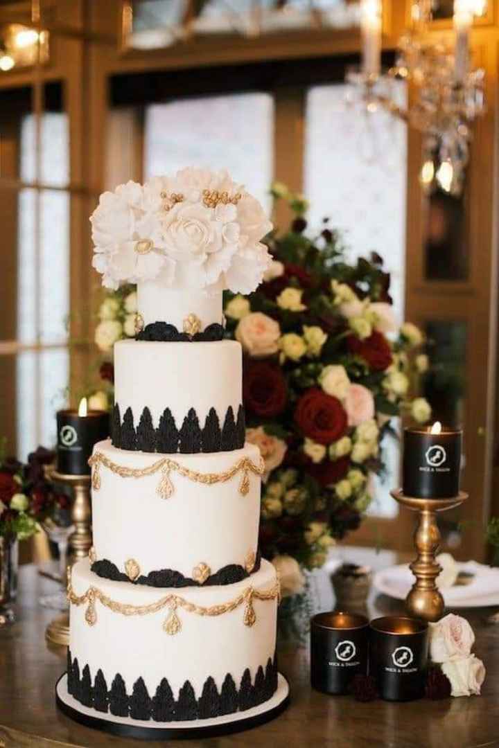 Boda en blanco, negro y dorado - 3