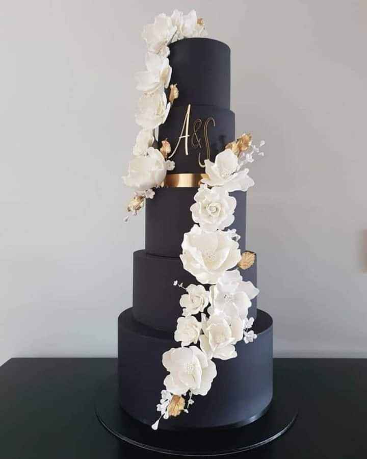 Boda en blanco, negro y dorado - 7