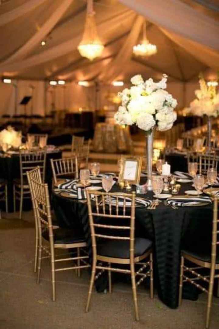 Boda en blanco, negro y dorado - 9
