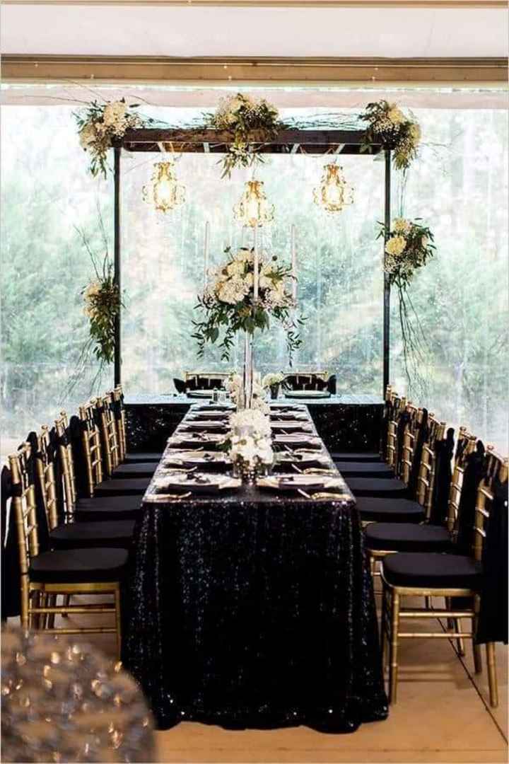 Boda en blanco, negro y dorado - 14