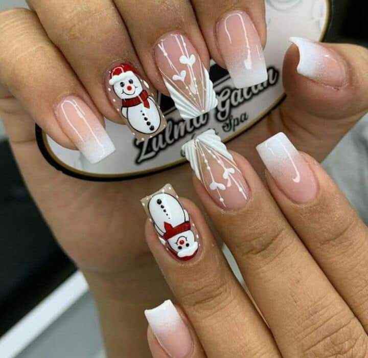 Boda con temática navideña:uñas❄️❄️🎄 - 15