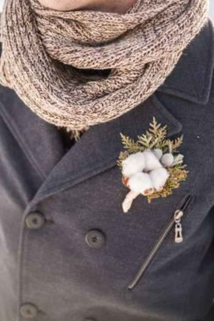 Invierno: bufanda en el outfit del novio - 4