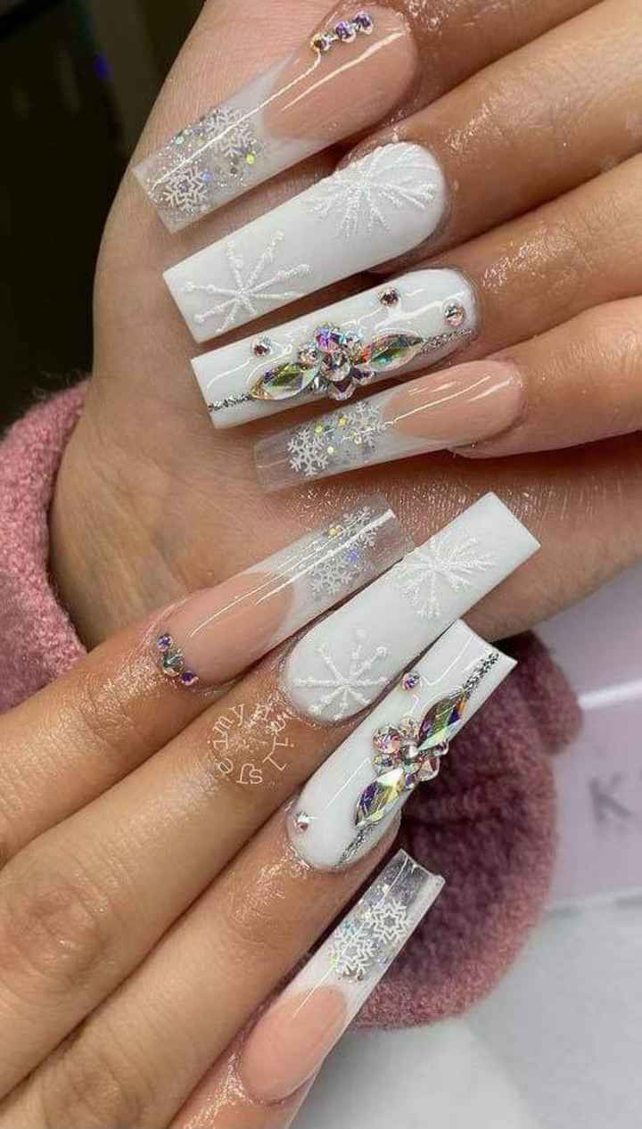 Uñas con acentos navideños ❄️🎅☃️🎄 - 1