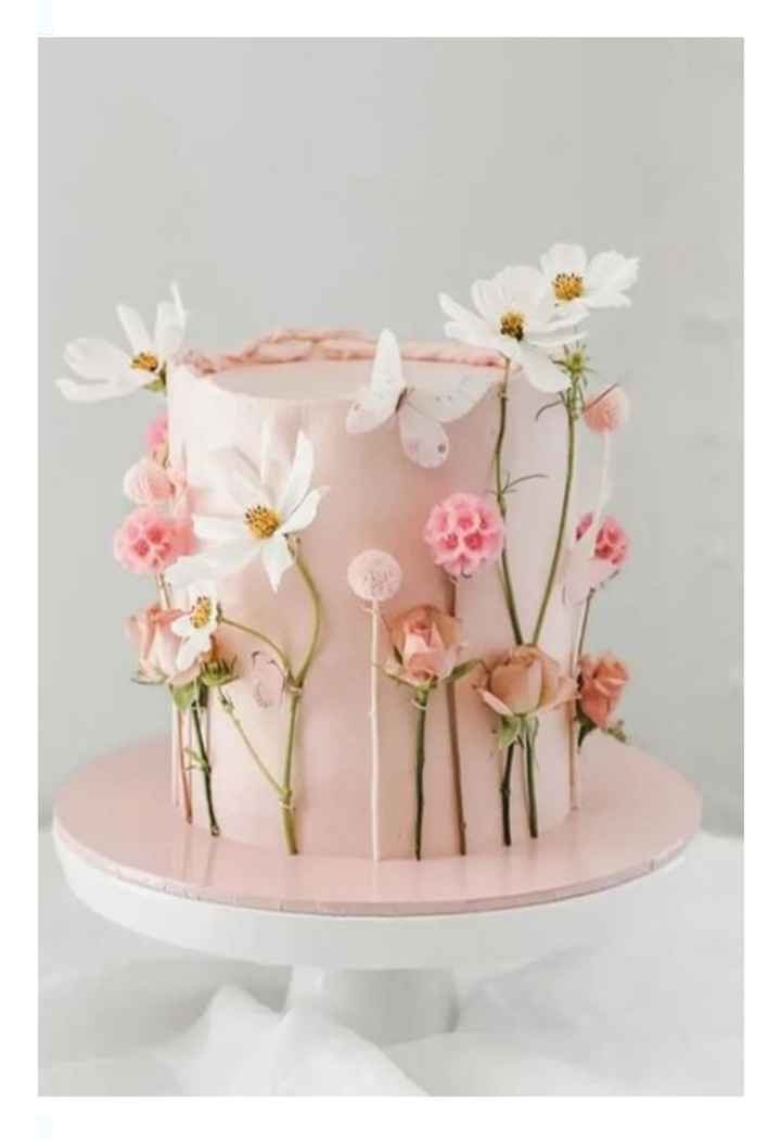 Pasteles con flores de tallo alto - 1
