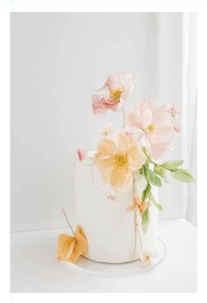 Pasteles con flores de tallo alto - 5