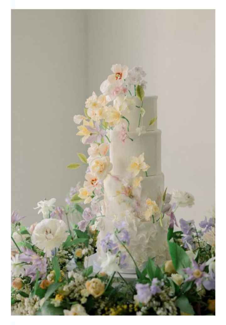 Pasteles con flores de tallo alto - 10