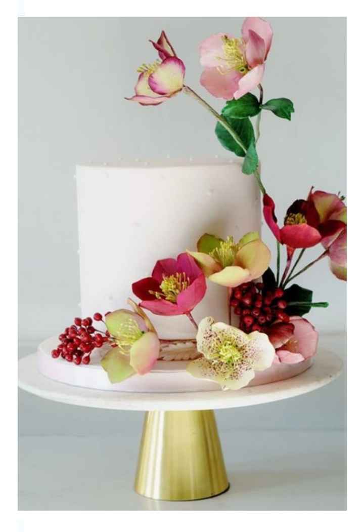 Pasteles con flores de tallo alto - 15