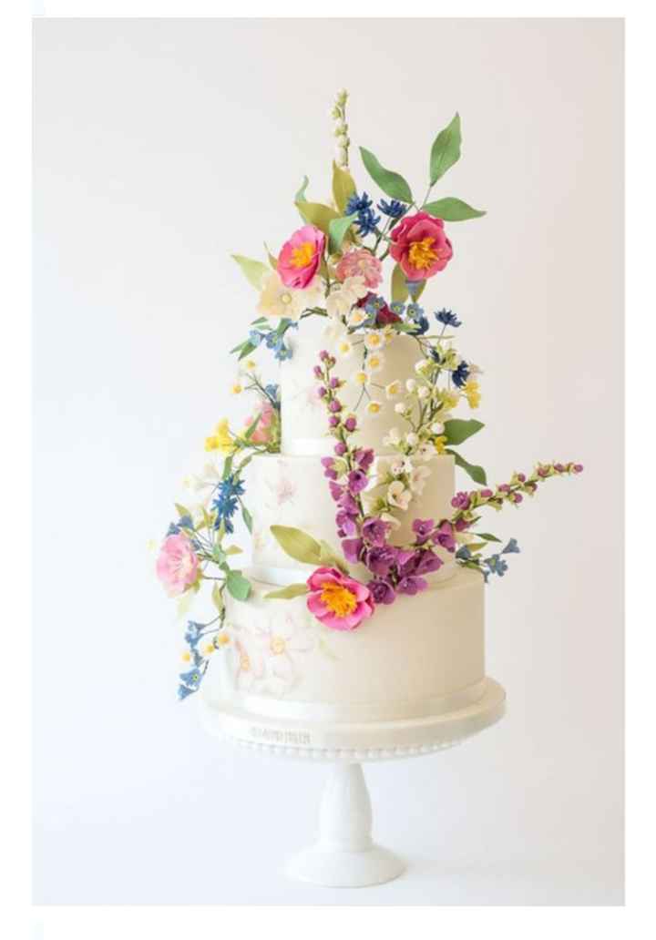 Pasteles con flores de tallo alto - 17