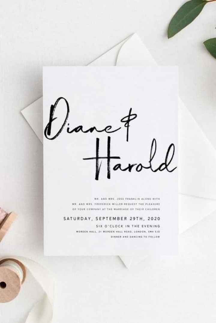 Invitaciones en estilo minimalista - 1