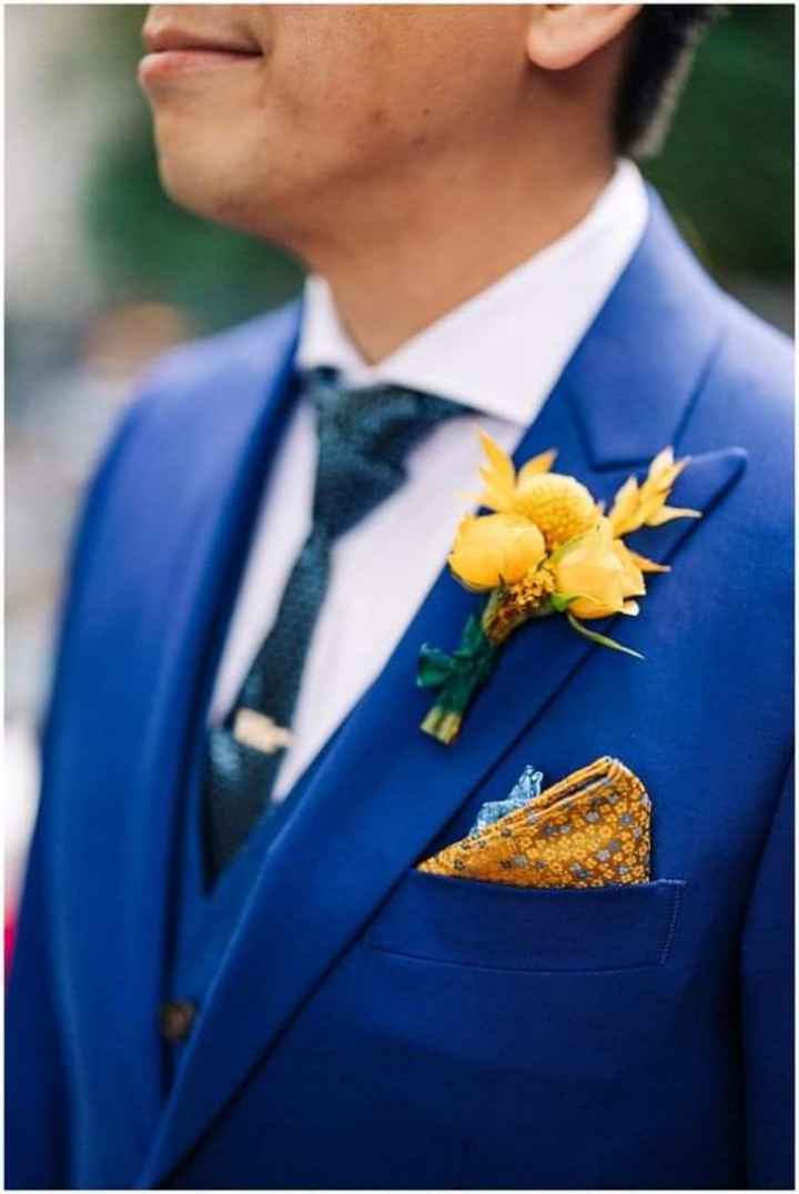 Boutonniere con acentos amarillos 💛 - 3
