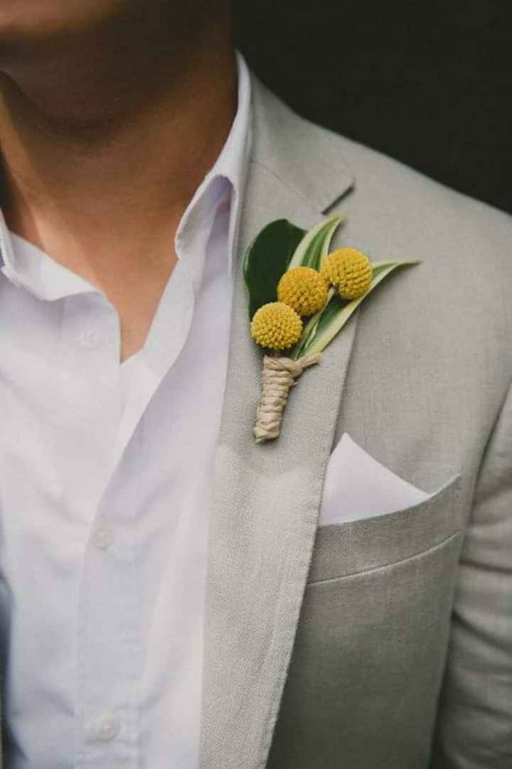 Verano: boutonniere en color amarillo - 4