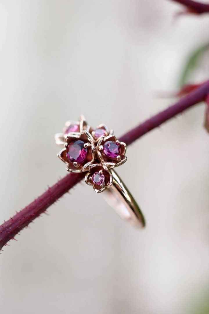 Anillos de compromiso multipiedras 💍 - 4