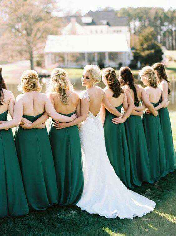 Damas de 2025 honor color verde