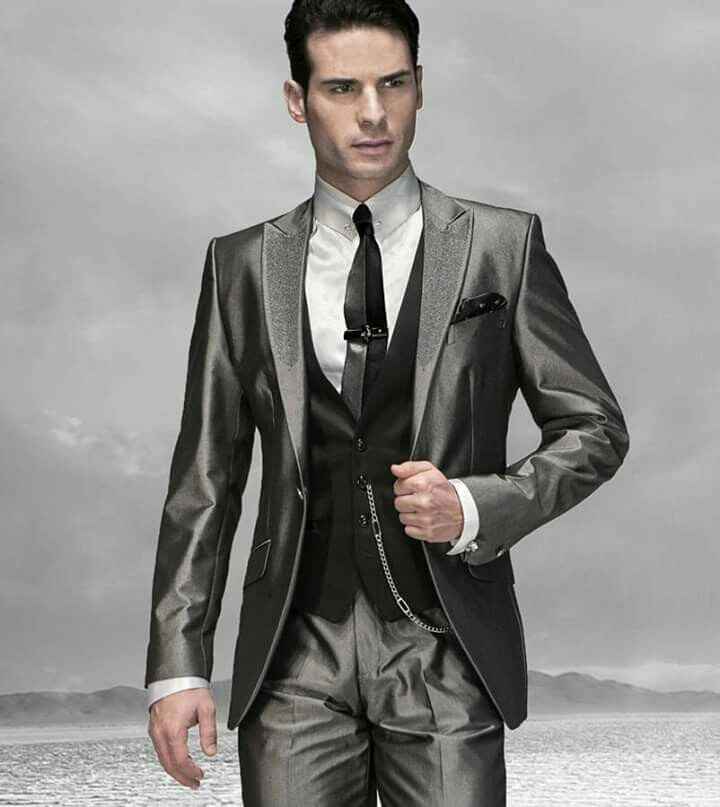 Traje novio hotsell gris oscuro