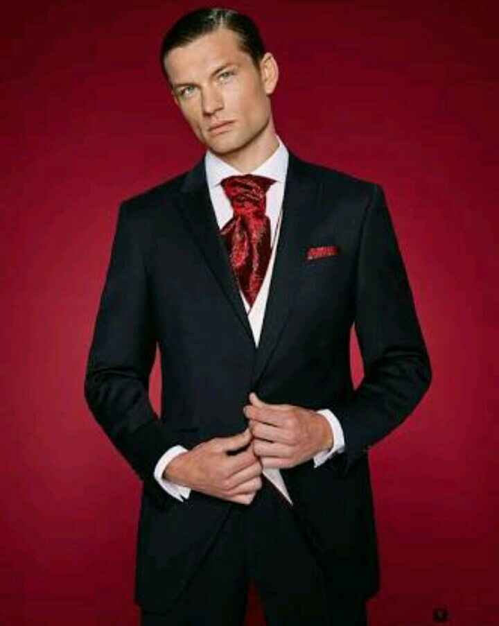 Traje de novio hotsell negro con rojo