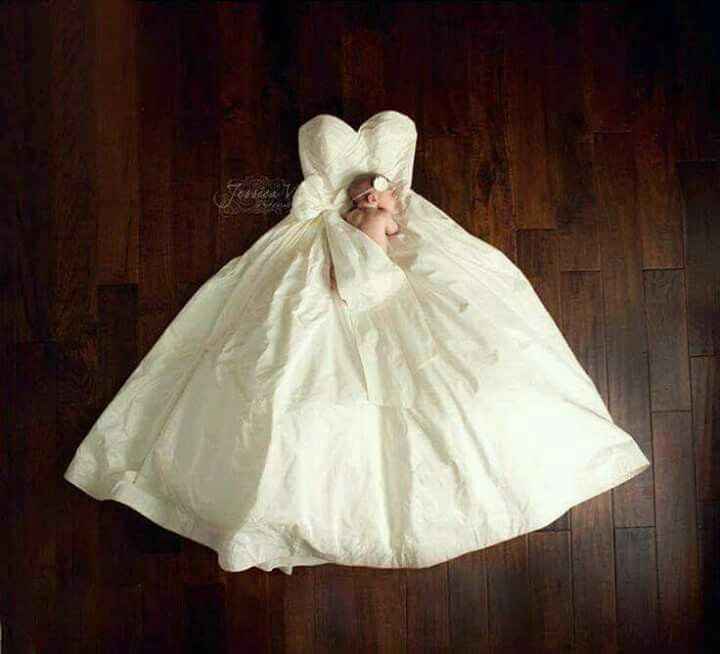  Fotos de tu bebé con tu vestido de novia - 2