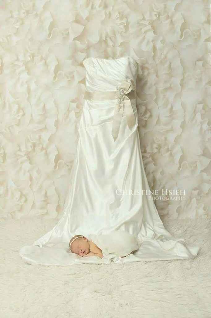  Fotos de tu bebé con tu vestido de novia - 8