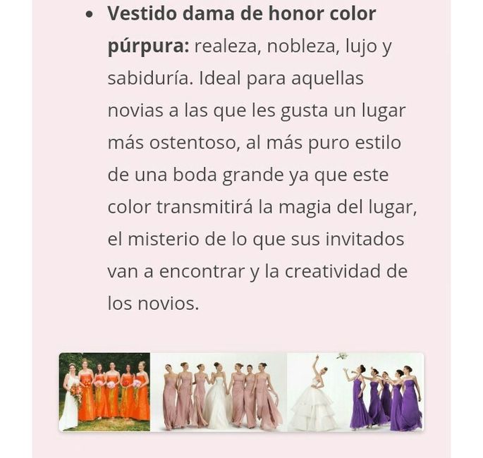 El Significado Del Color De Los Vestidos De Las Damas De Honor Foro