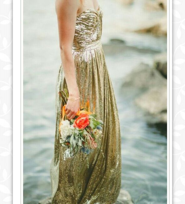 Vestidos de novia en color dorado - 2