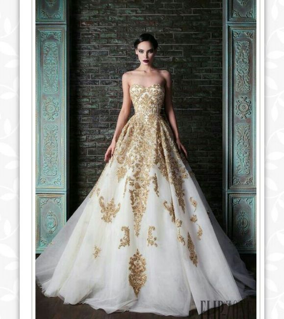 Vestidos de novia en color dorado - 8