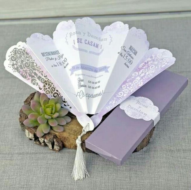 Invitaciones de boda en abanicos - 2