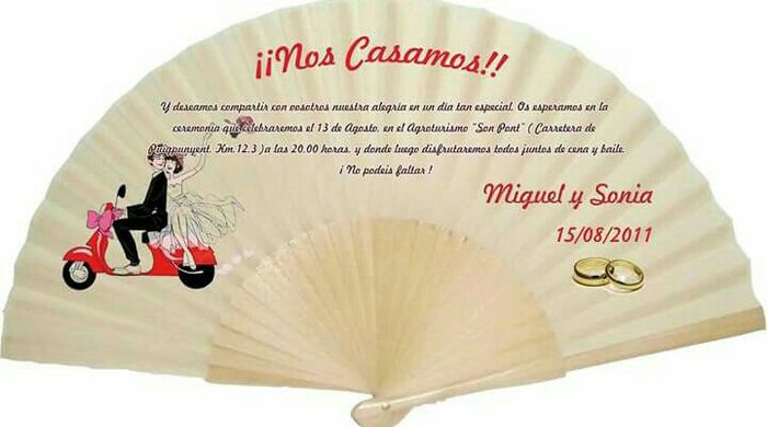 Invitaciones de boda en abanicos - 12