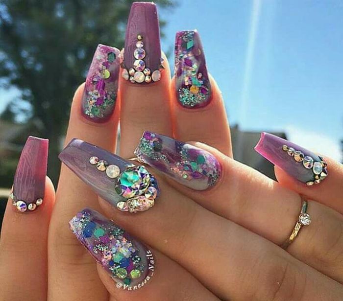 Uñas con cristales swarovsky - 7