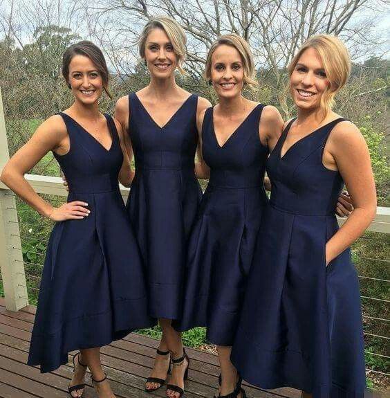 Vestidos para damas de honor en azul marino - 18