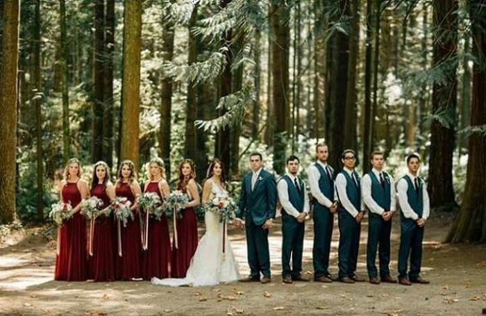 Vestidos para damas de honor, en burgundy - 6