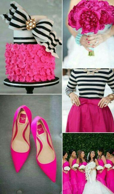 Boda en fucsia, blanco y negro - 6