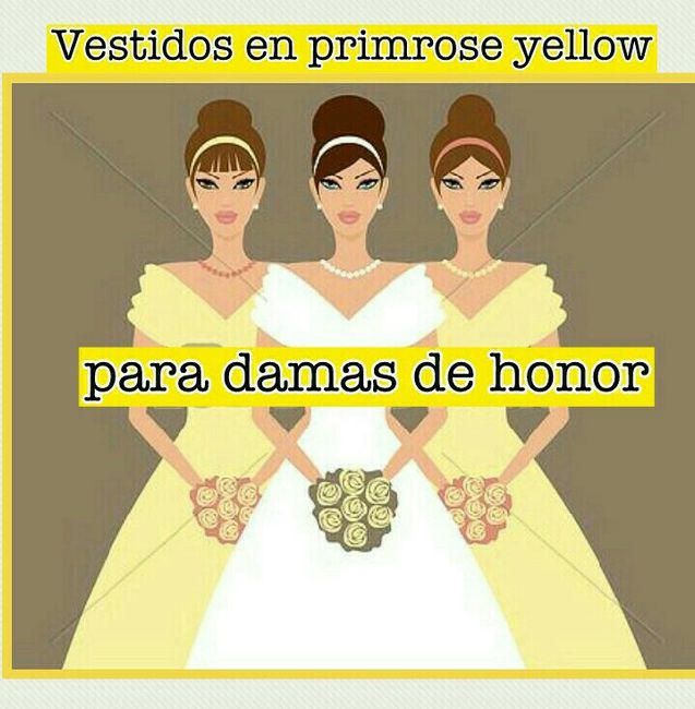 Vestidos para damas de honor en primrose yellow - 1