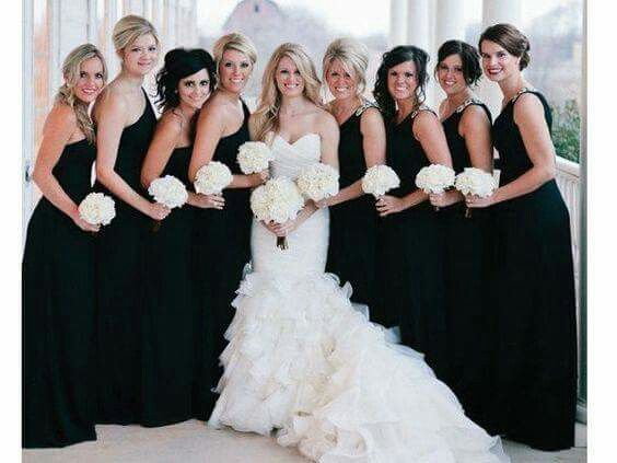 Vestidos para damas honor en negro Moda Nupcial - bodas.com.mx
