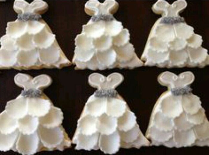 Galletas en forma de vestido de novia - 8