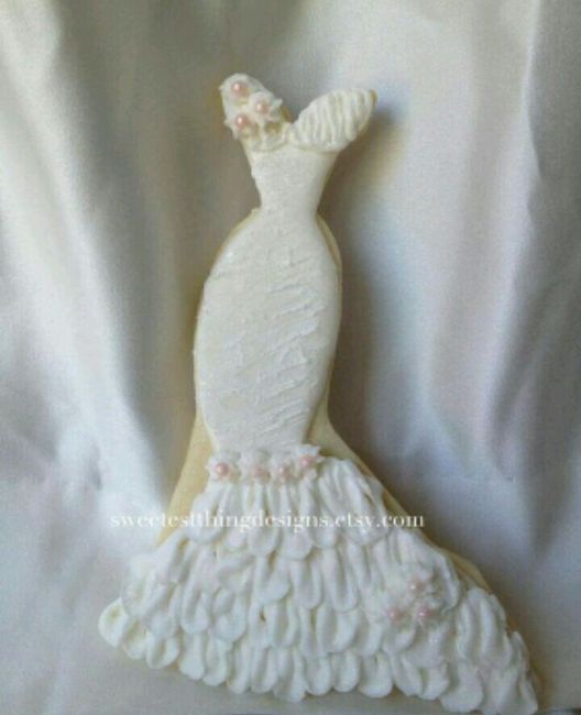 Galletas en forma de vestido de novia - 12