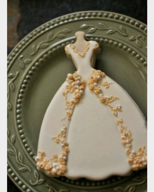 Galletas en forma de vestido de novia - 14