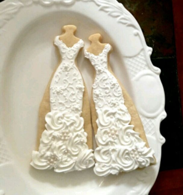 Galletas en forma de vestido de novia - 16
