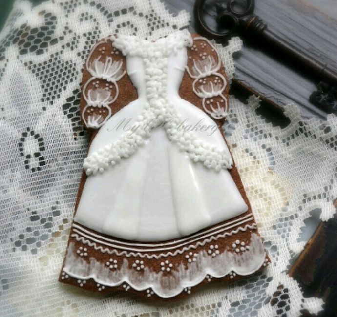 Galletas en forma de vestido de novia - 32