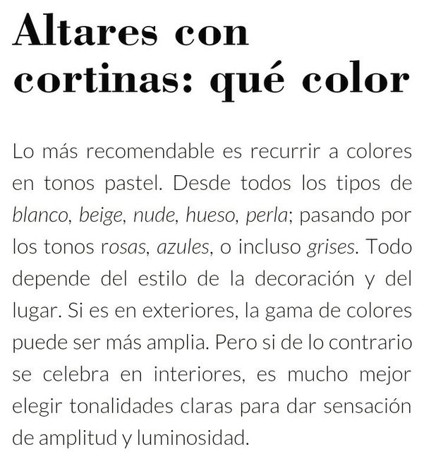Decoración de altares con cortinas - 1