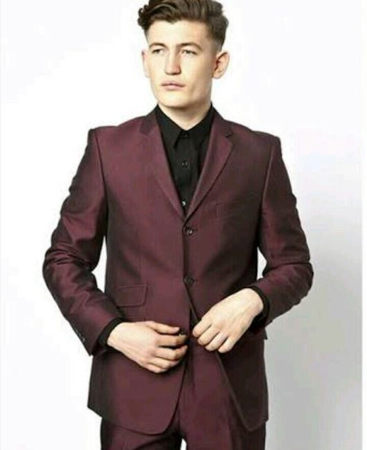 Trajes de novio en burgundy - 3