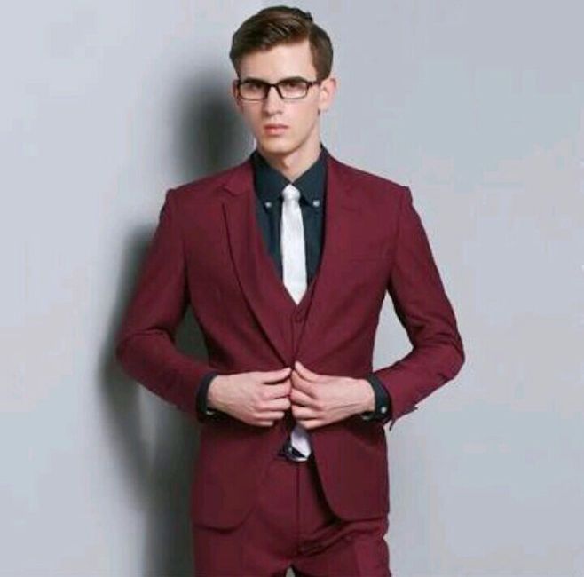 Trajes de novio en burgundy - 13
