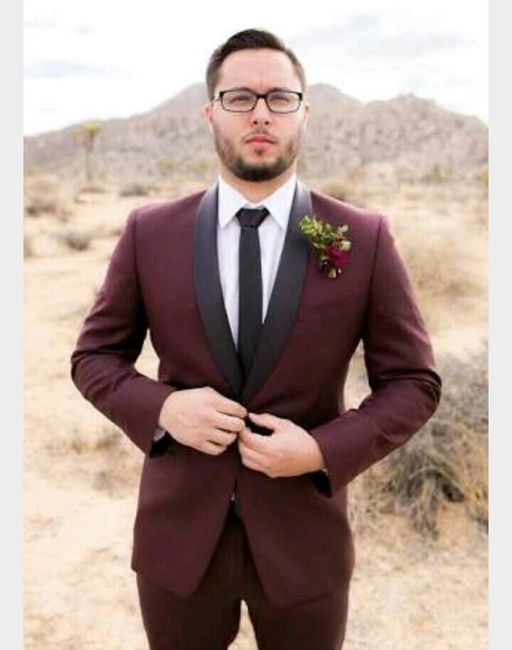 Trajes de novio en burgundy - 17