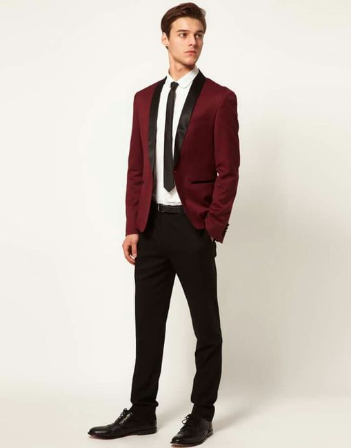 Trajes de novio en burgundy - 29