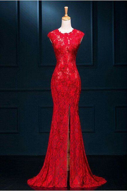 Vestidos de novia rojo y dorado 18