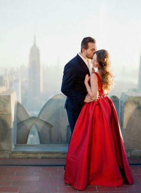 Vestidos de novia rojo y dorado 27