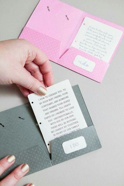 Maneras creativas de presentar los votos matrimoniales 8