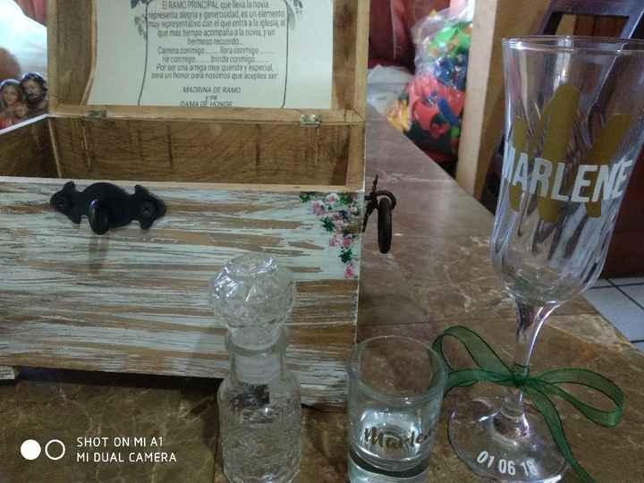 Cajita padrinos biblia y Rosario - 1