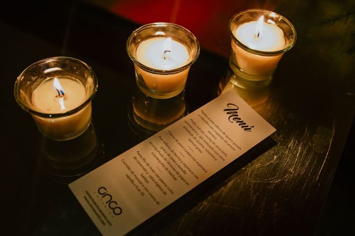 Menu y velas