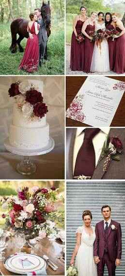 Combinaciones de marsala y dorado - 2