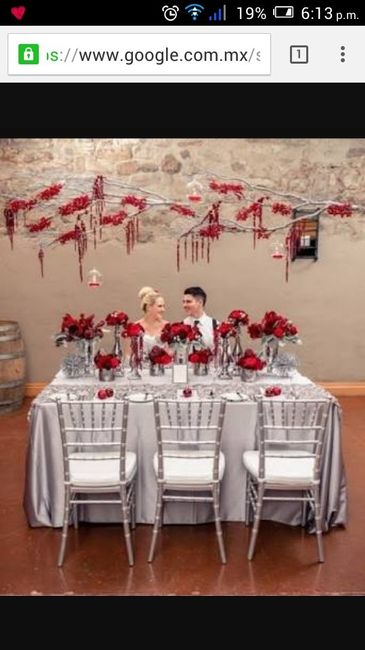 Colores para boda blanco plata y rojo???? - 1